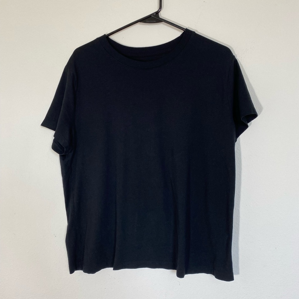 Womens Black Tee Shirt A New Day Plus Size Cotton Soft Stretch